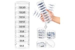 CUPOITA Rhinestone Sorter Tower - Stackable Shaker Tower for Separating Rhinestones by Size, SS3 to SS30