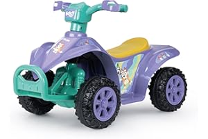 VOYAGER Bluey 6V ATV Quad for Kids - Powerful and Safe Ride-On Toy with Rechargeable Battery - Forward and Reverse Driving - Max Weight Capacity of 55 LBS - Ages 2-3 Years