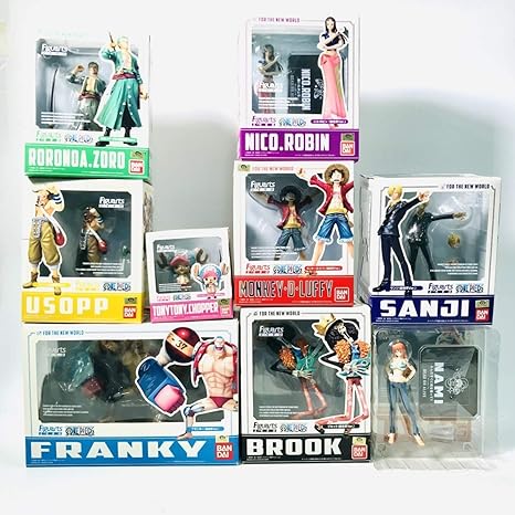 Amazon 中古品 フィギュアーツzero ワンピース 麦わらの一味 新世界ver 9体セット フィギュア ドール 通販