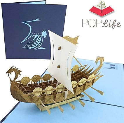 Poplife Cards Tarjeta Del Vikingo Del Dia De Padre De La Nave