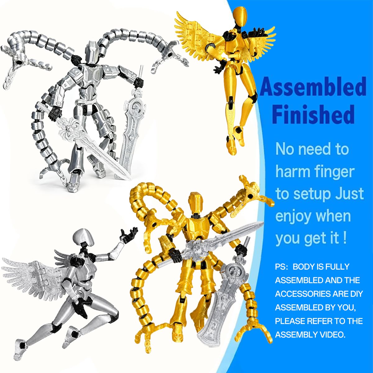 Figurine Articulée Titan 13 – Robot 3D Imprimé – Assemblage Terminé – Décoration De Bureau