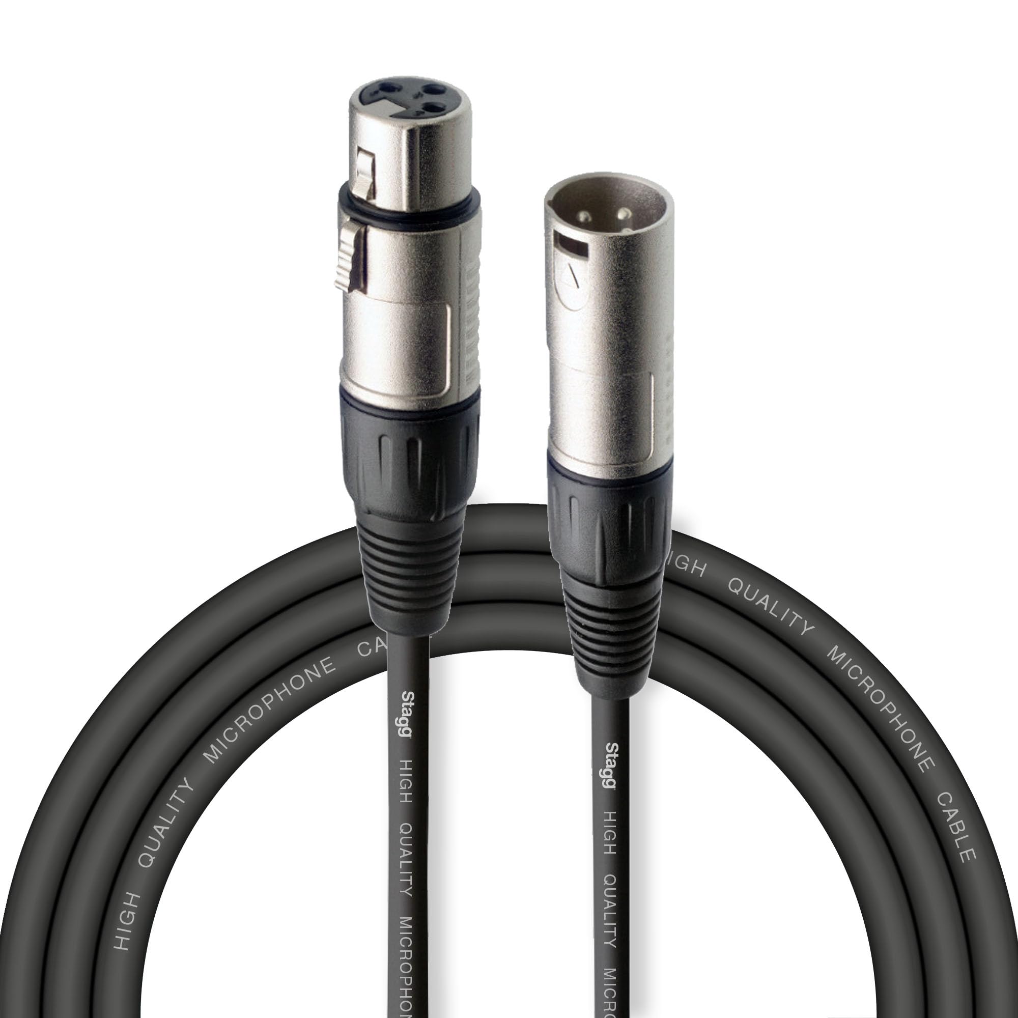 Stagg 3m XLR to XLR Microphone Cable – Balanced 3‑Pin Male to Female Lead with Secure Connectors — image 1