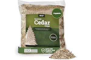 DOUBLE TREE FOREST PRODUCTS Double Tree Incense Cedar Wood Chips for Potted Plants, Garden, Animal Beddings and Litter Box - 100% Natural Perfect for Indoor and Outdoor Use… (8 Quart)