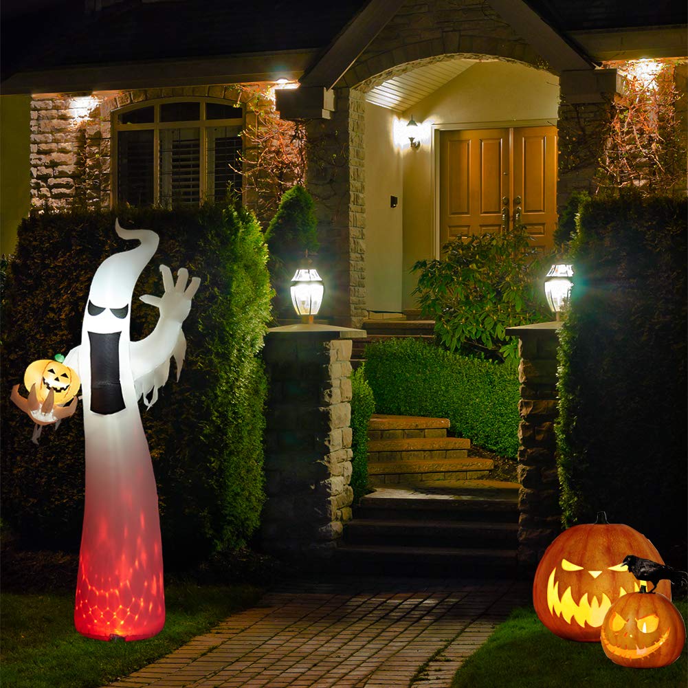 SUPERJARE 8 Ft Halloween Inflatable Ghost Yard & Lawn Decor Indoor SUPERJARE 8 Ft Halloween Inflatable Ghost Yard & Lawn Decor Indoor