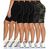 Diu Life 5 Pack High Waist Biker Shorts for Women - Buttery Soft 8" Womens Shorts for Workout, Yoga, Athletic
