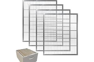 Duseu 4 PCS Metal Queen Excluder for 10 Frame Metal Queen Bee Excluder Beekeeping Tools, 20.08 x 16.14 Inch