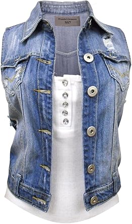denim waistcoat new look