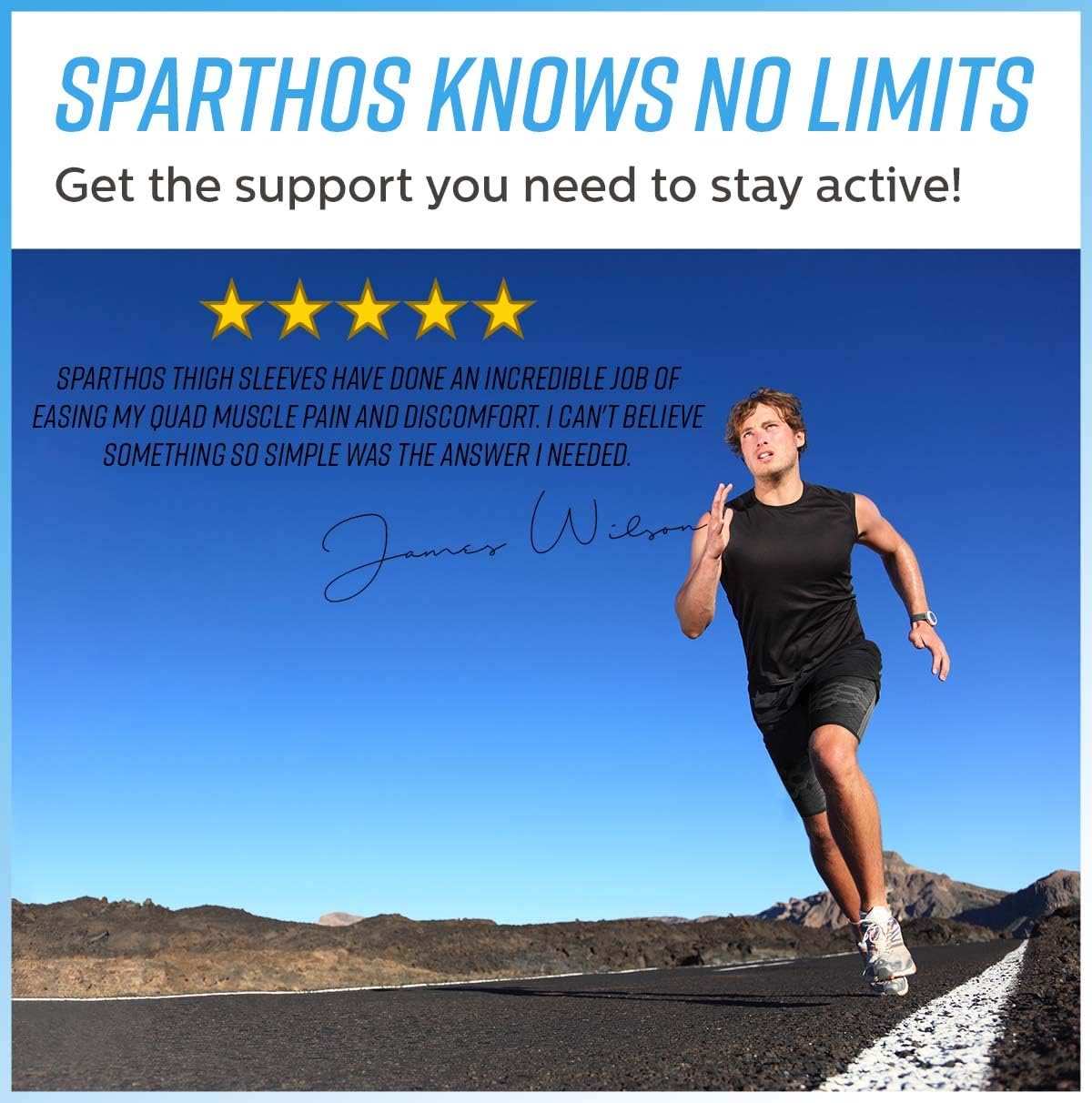 Sparthos Thigh Compression Sleeves (Pair) – Quad and Hamstring Support – Upper Leg Sleeves for Men and Women – Made from Innovative Breathable Elastic Blend – Anti Slip: Sports & Outdoors