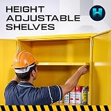 Horison Industries COSHH Cabinet Yellow Fireproof Flammable Storage view 6
