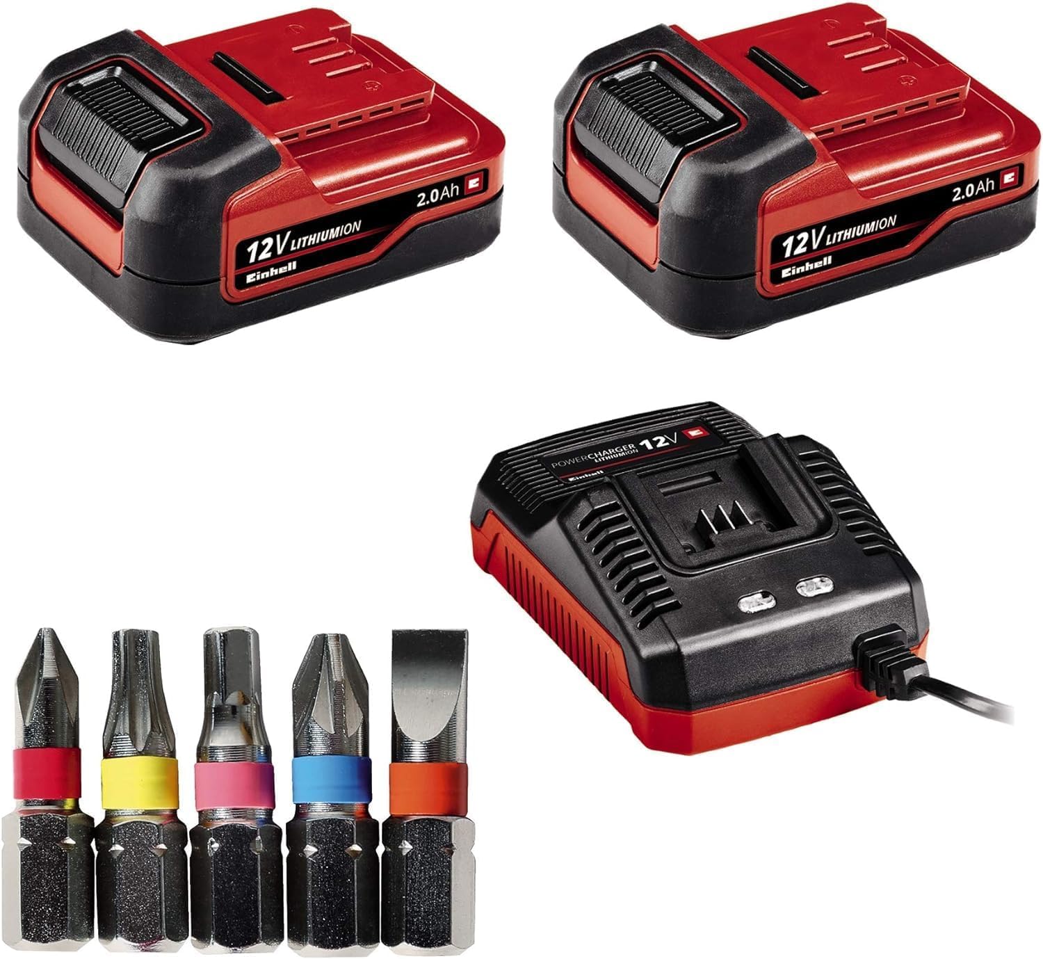 Einhell Akku-Bohrschrauber TE-CD 12/1 Li (2x2,0Ah) (Li-Ion, 12 V, 2-Gang-Getriebe, Drehzahl-Elektronik, LED-Beleuchtung, robustes Metallgetriebe, inkl. 45-Min.-Ladegerät + 2x2,0 Ah-Akku) 2