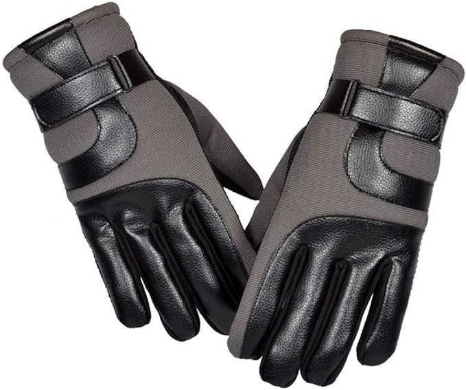 Men'S Long Finger Chic Gloves Plus Thick Men Velvet Sports Warm Cotton