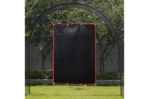 Doubleriver Baseball Backstop Batting Cage Backstop Rubber Baseball Pitching Target for Batting Cage Softball Backstop Backstop 4X6/6X8FT Pitching Backstop