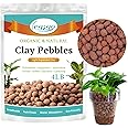 Legigo 4 LBS Organic Expanded Clay Pebbles, 4mm-16mm Light Clay Leca Balls for Plants, Natural Hydroton Clay Pebbles for Hydroponic & Aquaponics Growing, Orchid Potting Mix, Dutch Buckets, Drainage