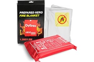 Dyfirex - Fire Blankets Emergency for Home - Prepared Hero Fire Blanket for Home, Emergency Fire Blanket, Fire Retardant Blankets, Kitchen Fire Blanket, Emergency Blankets, Fire Blanket Prepared Hero