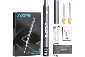 JYJZPB New Upgraded Large Capacity Portable Rechargeable Soldering Iron with LED Display Type-C Port, Suitable for Electronic Repair, Handmade, Jewelry Welding