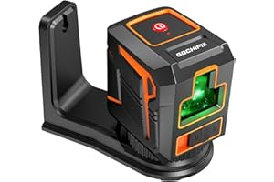 Laser Level GOCHIFIX Self Leveling Cross Line Laser 100ft Green Cross Laser Level with Manual Mode IP54 Waterproof for Picture Hanging and Construction Included Magnetic Bracket &Battery &Carrying Bag
