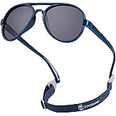 COCOSAND Baby Boys Girls Aviator Sunglasses with Strap Polarized Flexible Retro Pilot for Infants Toddler Age 0-24 Months