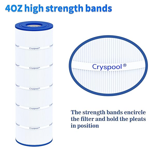 CRYSPOOL® 08058 FILTER COMPATIBLE WITH PWWPC125B, PXC-125, POSI-CLEAR PXC-150, C-8413, FC-2575, 125 SQ. FT POOL FILTER CARTRIDGE, 1 PACK