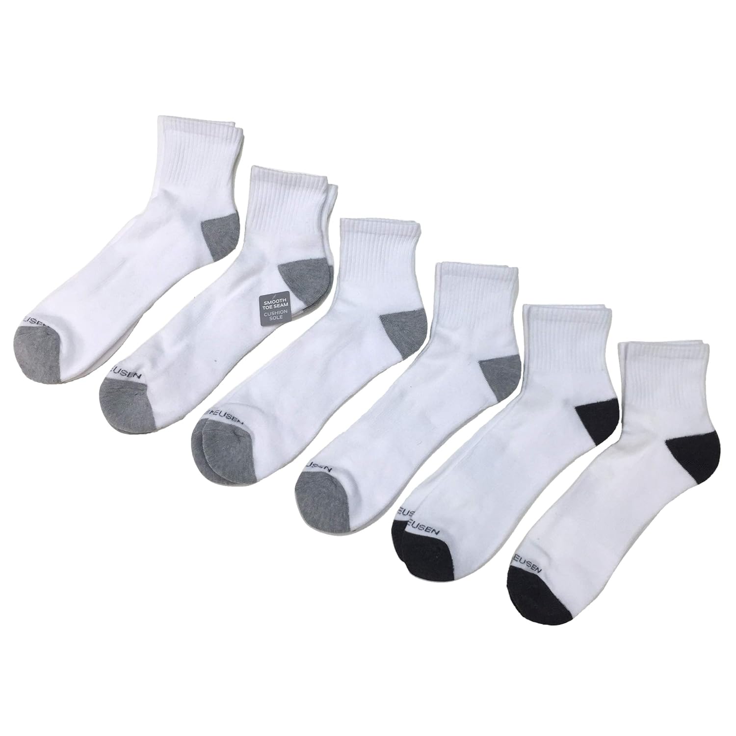 Van Heusen Mens Big & Tall 6Pair Package Performance Wicking Quarter