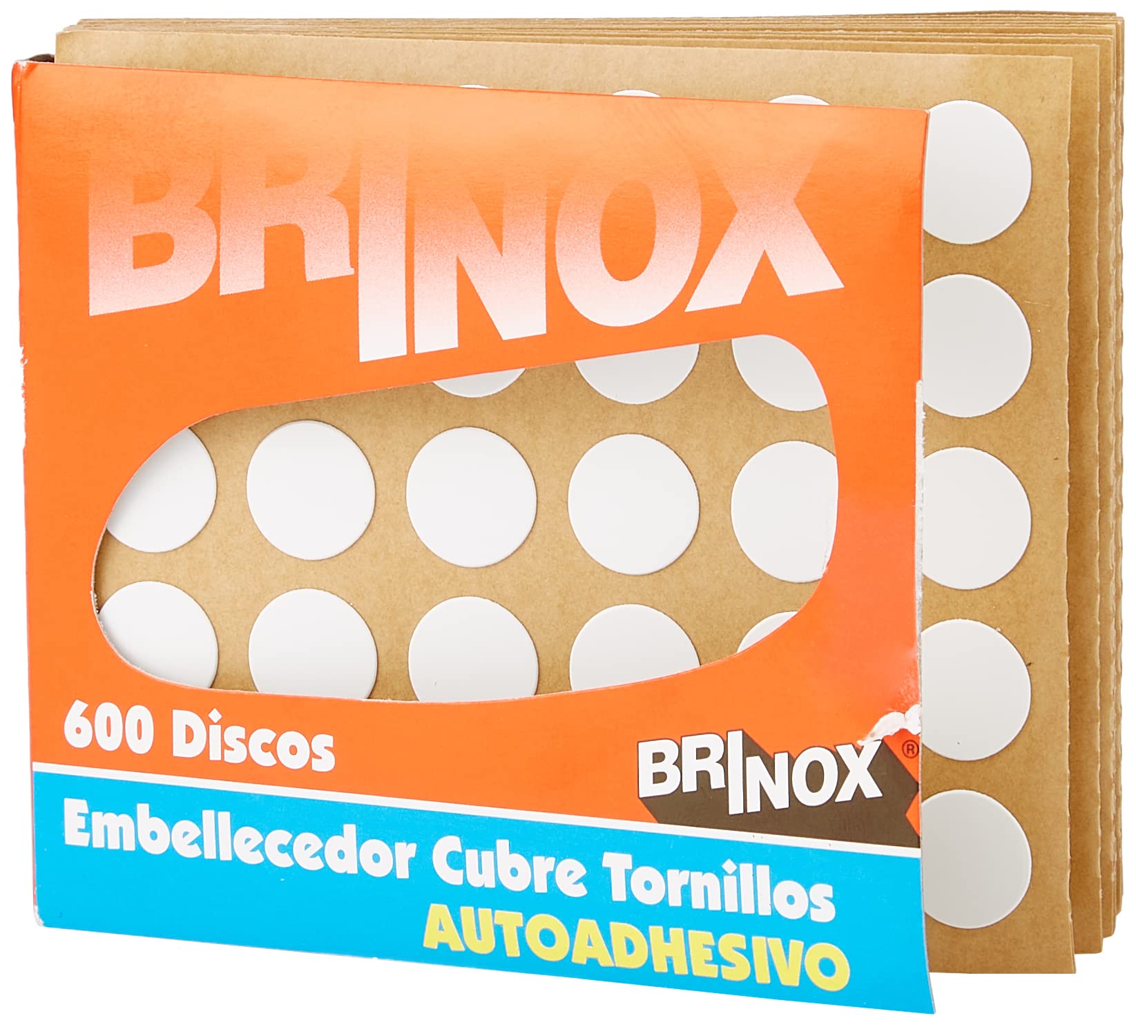 brinox b77905b – Faceplate cubre-tornillos Adhesive, White