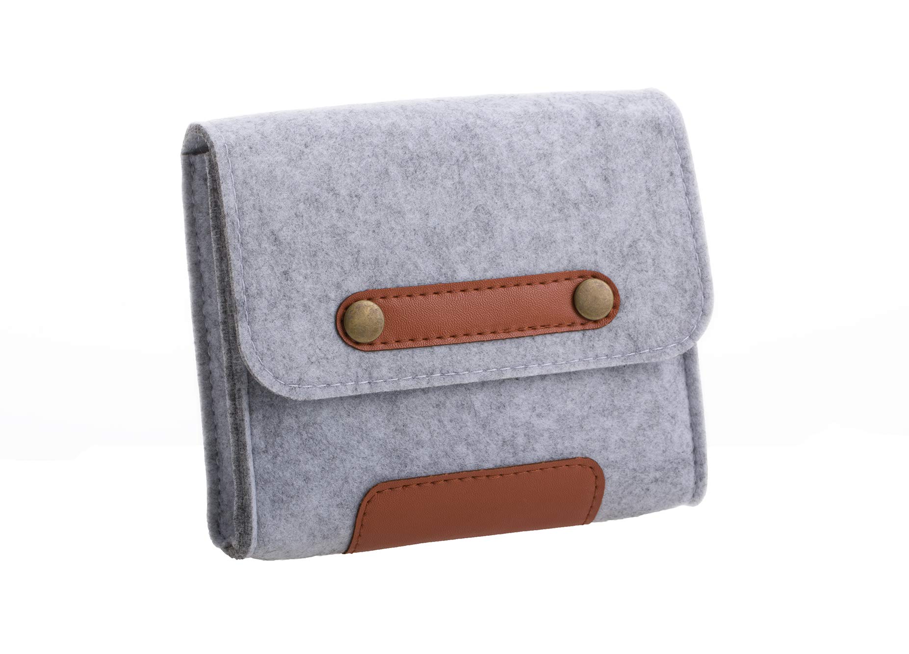 Lazyaunti Felt Cable Hard Drive Power Bank Bag Organizer Adapter Electronics Accessories Gear Storage Travel Pouch