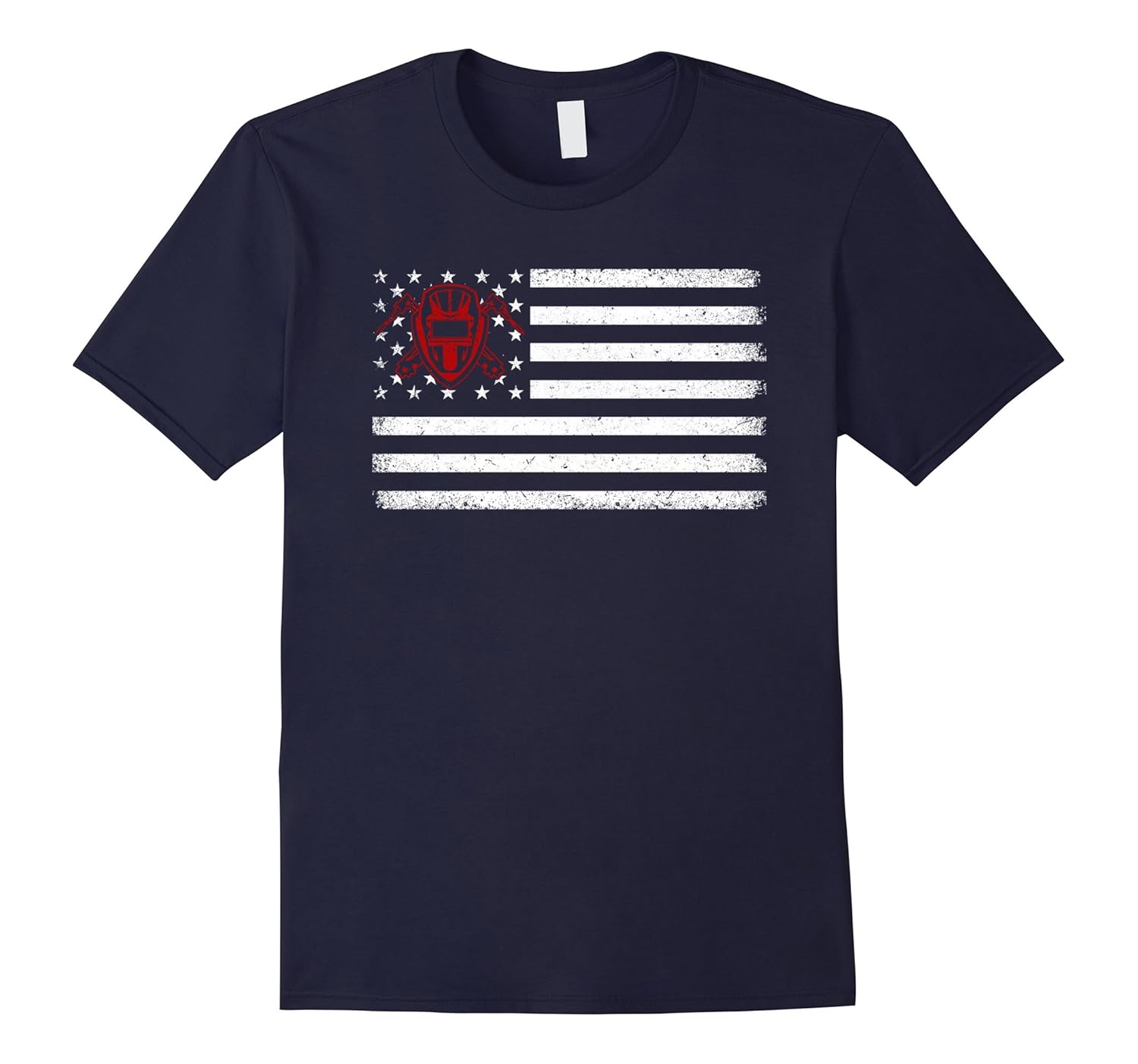 American Flag Welder T-Shirt, Pipefitter and Welder tshirts-Rose