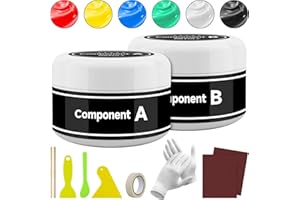 DRTULZ Ceramic Tile Repair Kit - Fiberglass Porcelain Repair Kit, Repairing Cracks and Chips in Your Bathtub, Sink, Toilet, Shower, and Even on Granite Marble Surfaces - 4oz