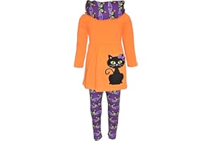 Unique Baby 3 Piece Girls Outfit with Top Legging and Scarf Toddler Girls' Clothing Sets