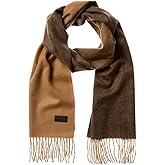 Hickey Freeman Patterned 100% Cashmere Scarf for Men – Ultra-Soft Men’s Winter Scarves, 66-Inches x 12-Inches