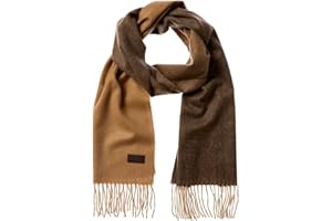 Hickey Freeman Patterned 100% Cashmere Scarf for Men – Ultra-Soft Men’s Winter Scarves, 66-Inches x 12-Inches