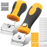 Bates- Razor Blade Scraper Set, 2 Pack, Standard & Adjustable Handle | Extra 20 Blades, 13 Stainless Steel, 2 Carbon Steel, 5
