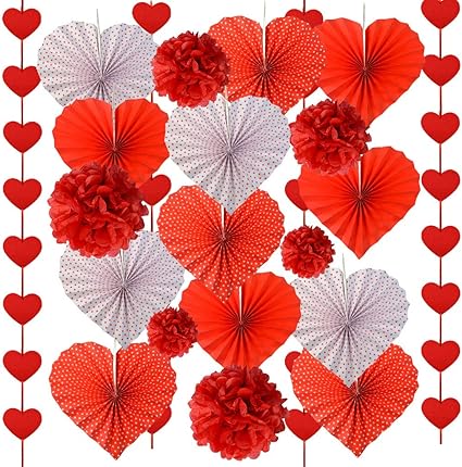 valentine's day paper decorations