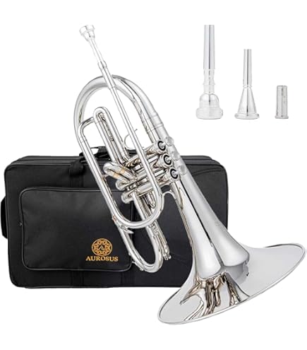 Amazon.com: Yamaha YMP204MS Marching Mellophone, Silver-Plated