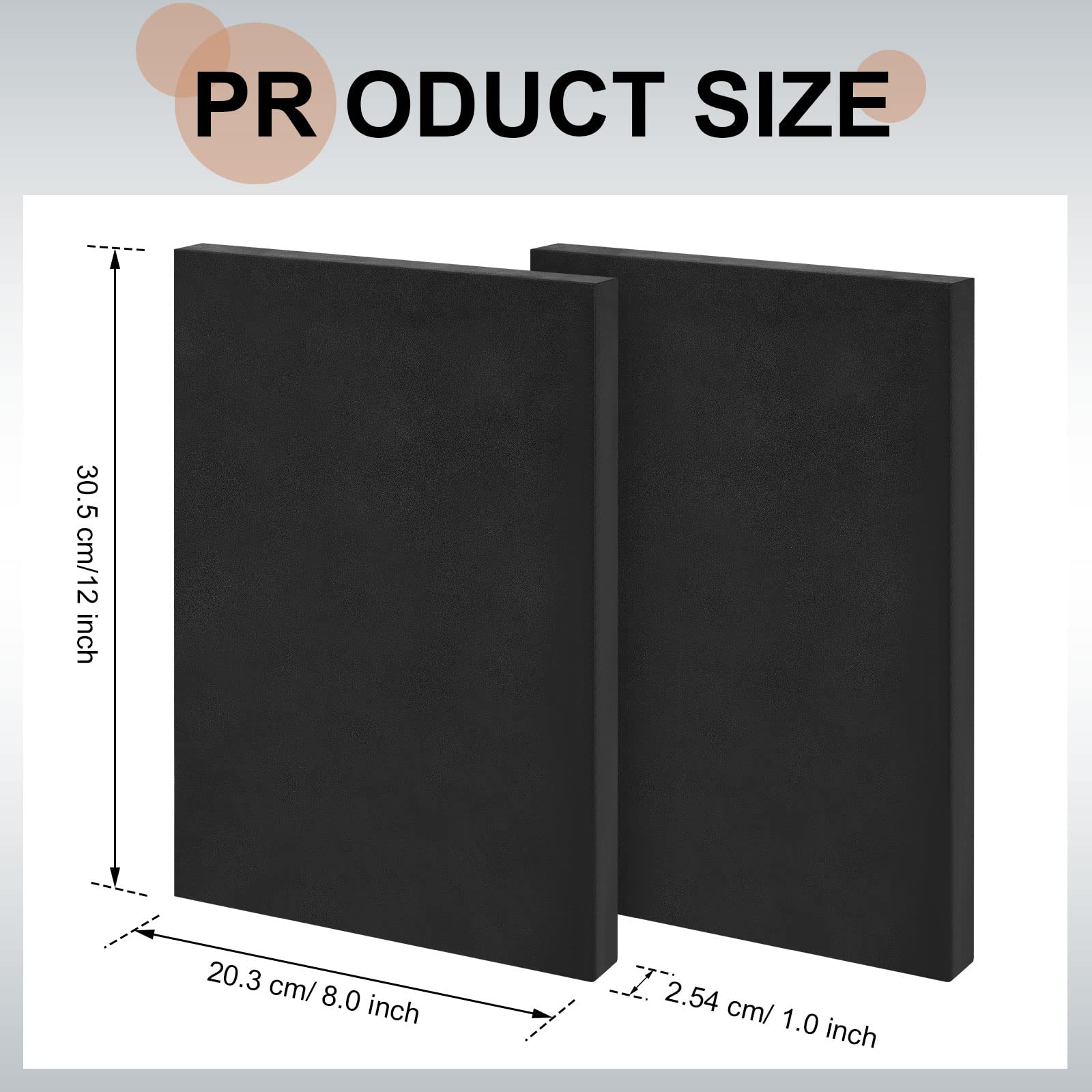 Amylove 2 Pcs Thermoform Molding Foam Sheet, 12 x 8 x 1 Inch, Black Press Thermoform Sheet for Holster and Sheath Making DIY Crafts Board Molding Sheath