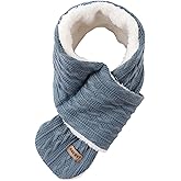 OMUKY Kids Scarf Fleece Warm Knitted Scarves for Girls Boys Toddler Cold Weather Soft Neck Warmer