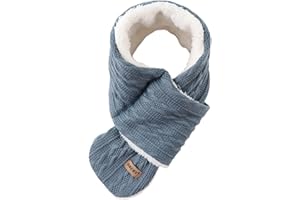 OMUKY Kids Scarf Fleece Warm Knitted Scarves for Girls Boys Toddler Cold Weather Soft Neck Warmer