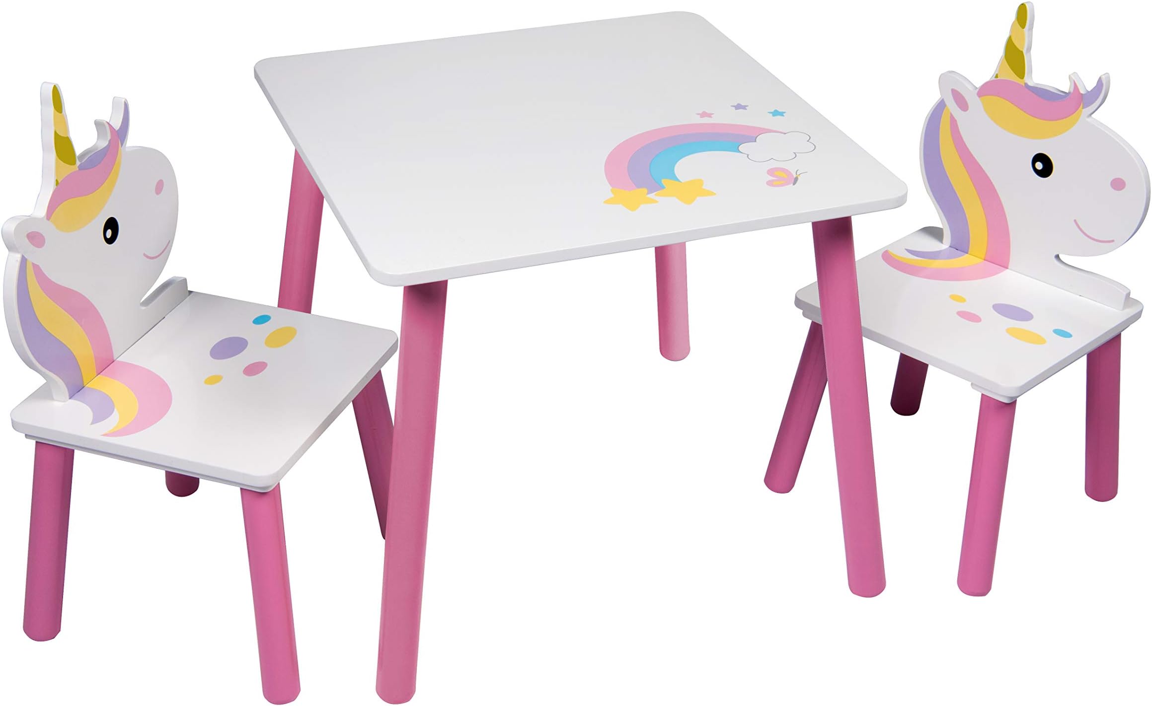 Table and 2 chairs Unicorn