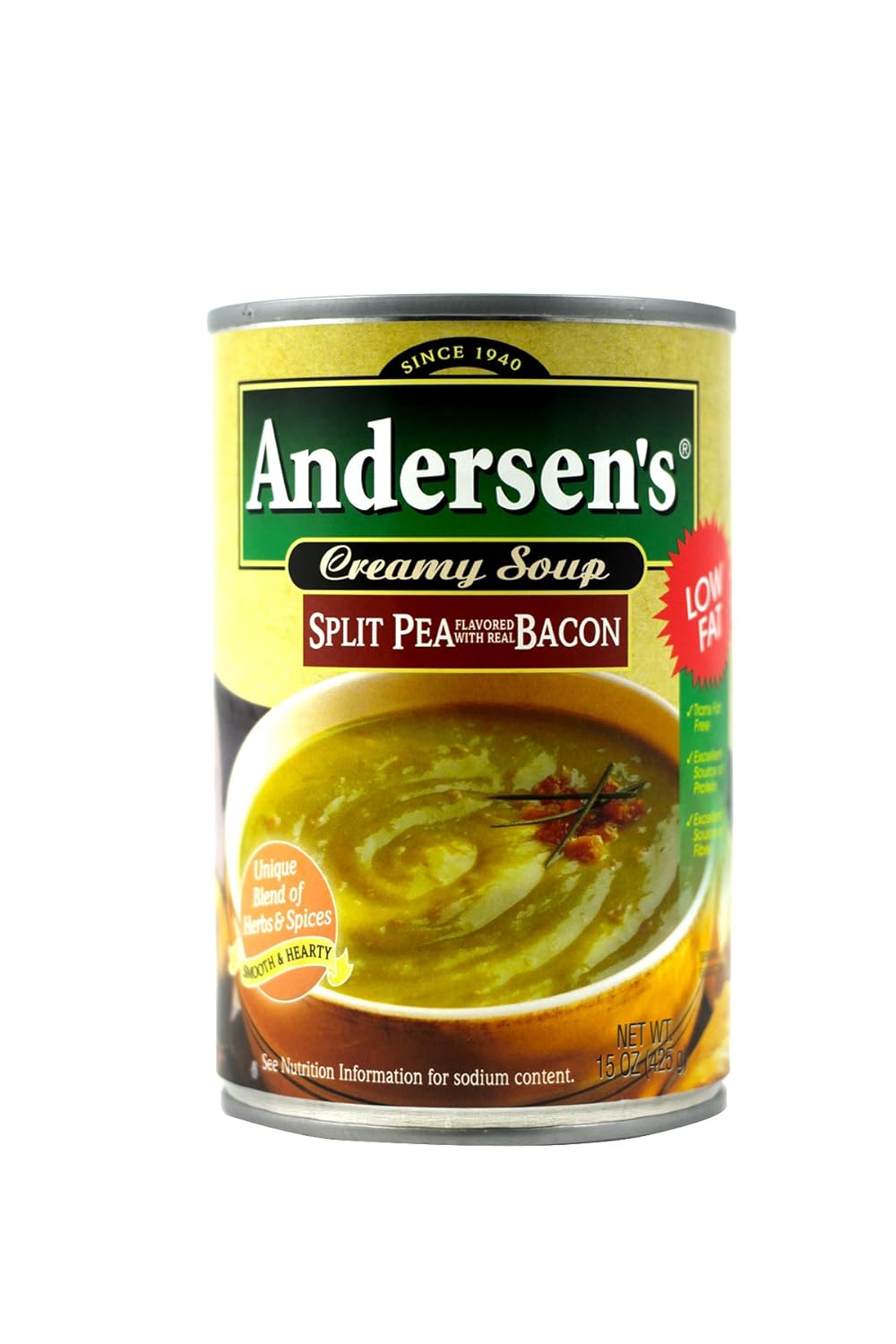 Andersen Split Pea with Bacon Soup - 15 oz (12 pack)