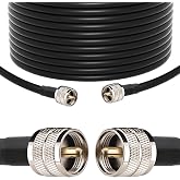 YOTENKO RG213 Coaxial Cable 75FT - CB Coax Cable PL259 Ultra Low Loss 50ohm | RG-213 UHF PL-259 Coax Cable Male to Male, for Ham Radio CB Radio Antenna
