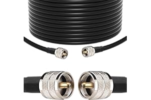YOTENKO RG213 Coaxial Cable 30FT - CB Coax Cable Ultra Low Loss RG-213 UHF PL-259 Coax Cable Male to Male, 50 Ohm, for Ham Radio CB Radio Antenna