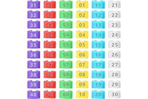 Emsiok 60 PCS Chicken Ankle Bands 16mm Clip On Chicken Identification Tags Multicolor Poultry Leg Id Rings Numbered Chick Bracelets Duck Foot Band for Hens Gamefowl Turkey Goose