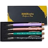InnoBeta Writer Gifts for Women, Ballpoint Pen Set of 4, Fuuny Pens Gifts for Writers, Novelist, Scriptwriter on Birthday, Gr