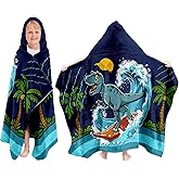 JOPJOLIW Dinosaur Bath Towel for Kids, Kids Hooded Bath Towel 30"x50", Dinosaur Towels for Boys Girls, Toddler Towels with Hood, Hooded Beach Towel Poncho Pool Beach Swim