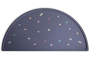 mushie Silicone Placemat for Kids | BPA-Free Non-Slip Design (Planets)