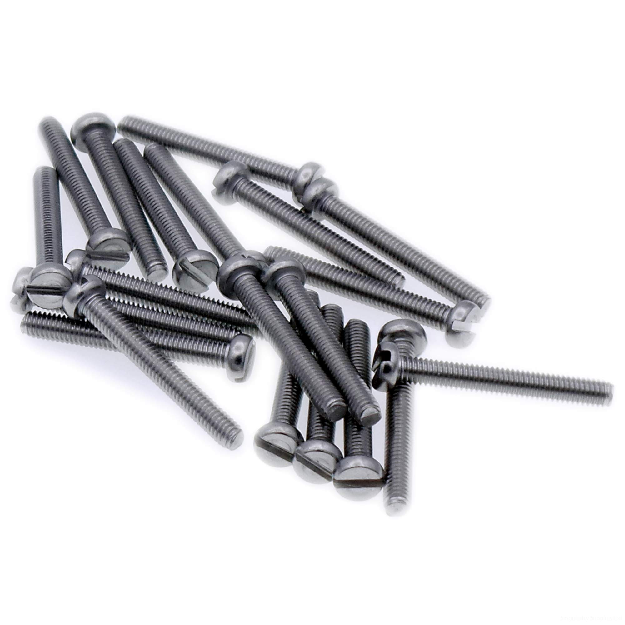 M6 (6mm x 10mm) Slot Cheese Machine Screw (Bolt) - Stainless Steel (A2) (Pack of 20)