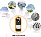 RUZIZAO Handheld Anemometer Digital Wind Speed Meter with Backlit LCD view 2