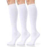 Joulli Women's Knee High Socks Stripe Tube Outdoor Sport Socks 1-3 Pairs | Soft Cotton Stripe Socks Designed for Sports, Outdoor, Athletic, Dress and Casual Everyday Wear
