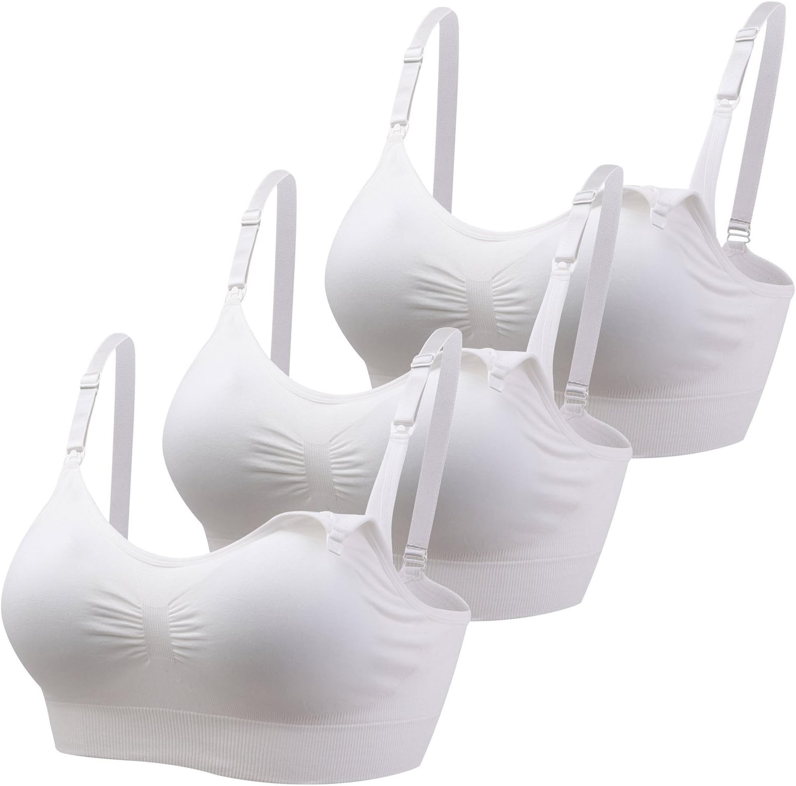 MIRITY Womens Nursing Bras for Breastfeeding Seamless Wirefree Maternity Wear Bra Pack of 3