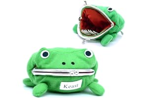 Keast Frog Coin Wallets, Cartoon Animal Frog Coin Bag Coin Pouch Key Credit Card Holder Novelty Toy School Prize Gifts Children's Day Gift Birthday Gift Christmas Gift for Kids
