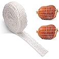 3m Meat Netting Roll, Size 18, Elastic Ham Netting Smoked Meat Poultry Ham Netting Beef Netting Precut Butcher Twine Netting for Meat Cooking Meat Sausage Making